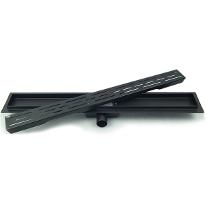 Rigola de duș liniară cu sifon fix și randament ridicat Classic DL01 80 cm – Negru - Img 12
