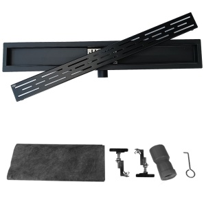 Rigola de duș liniară cu sifon fix și randament ridicat Classic DL01 90 cm – Negru - Img 13