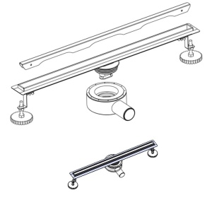 Rigola de duș liniară cu sifon rotativ 360 și randament ridicat Slim DL03 50 cm – auriu - Img 21