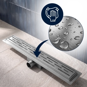 Rigola de dus liniara DL01 Classic inox periat 100 cm cu sifon scazut - Img 4