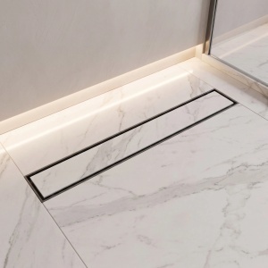 Rigola de dus liniara Rea Neox Titan, 100 cm, otel inoxidabil AISI 304, titan - Img 3