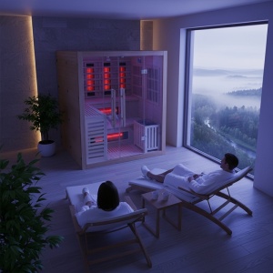 Sauna combinata cu infrarosu si finlandeza cu soba Harvia 3.8kW, Helsi pentru 4 persoane - Img 2