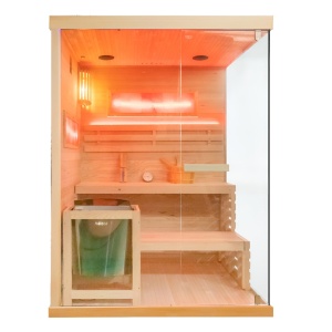 Sauna finlandeza cu temperatura inalta Harvia 4.5kW, 140 x 150 cm pentru 3-4 persoane - Img 2
