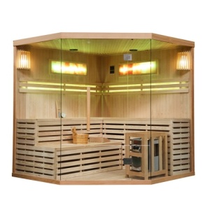 Sauna finlandeza la temperatura inalta cu aragaz KEMI6/Harvia 8KW pentru 5-6 persoane 200x200 cm - Img 11