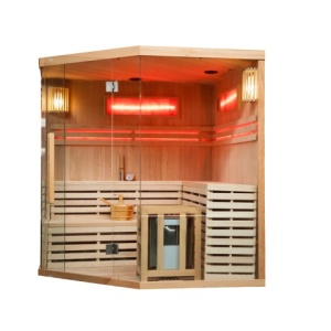 Sauna finlandeza la temperatura inalta cu aragaz KEMI6/Harvia 8KW pentru 5-6 persoane 200x200 cm - Img 21