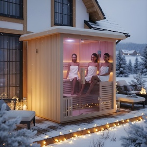 Sauna finlandeza pentru gradina cu soba Asker pentru 4-6 persoane, 180 x 180 cm - Img 14