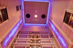Sauna uscata cu infrarosu si cu piatra sarata pentru 1 persoana C1ST 90 x 90 cm - Img 18