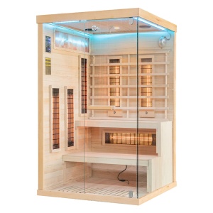 Sauna uscata cu infrarosu si terapie cromatica pentru 2 persoane EP2RS stanga 120 x 120 cm - Img 5