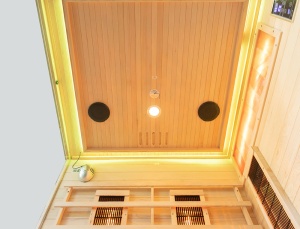 Sauna uscata cu infrarosu si terapie cromatica pentru 2 persoane montaj dreapta EP2RS 120 x 120 cm - Img 8