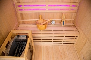 Sauna uscata cu soba Harvia 3.5kW pentru 3 persoane EA3 150 x 120 x 190 cm - Img 6