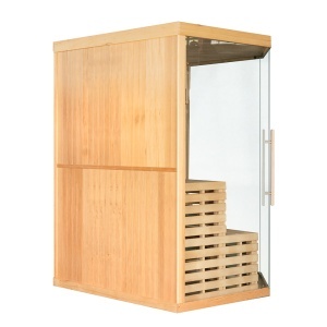 Saună uscată cu soba HARVIA de 6 kW, piatră de sare și izolație de perete MO-EA3CS, 150 x 150 x 200 cm pentru 3 persoane - Img 3