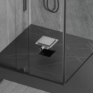 Scurgere baie patrata cu sifon fix Circle DLO6 15 x 15 cm inox - Img 6