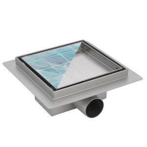 Scurgere baie patrata cu sifon Fix DL06 15 x 15 cm Inox - Img 15