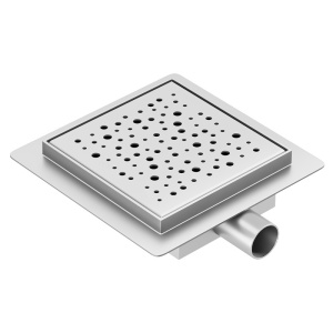 Scurgere cabina de dus tip sifon patrat Wave DL06 din inox 15 x 15 cm - Img 3