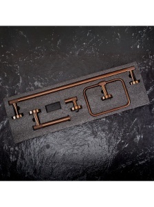 Set accesorii pentru baie GRID Brush Copper 4 piese - Img 7