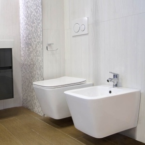Set Bideu si Vas WC GEBERIT, ceramica sanitara, Vas WC IMPERIA PARIS RIMLESS + Bideu +Capac Soft-Close Inclus SLIM PREMIUM+Cadru+Clapeta - Img 3