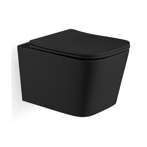 Set Bideu si Vas WC PRO IMPERIA INES RIMLESS BLACK MATT, montaj suspendat, ceramica sanitara, Capac Soft-Close inclus - Img 4