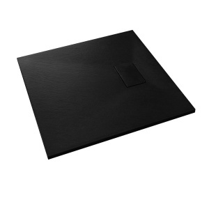 Set cabina de dus 80 x 80 cm cu cadita de dus neagra si baterie cu para tip ploaie MO-8000 - Img 5