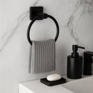 Set de accesorii pentru baie 6 in 1 DYLAN Negru - Img 3