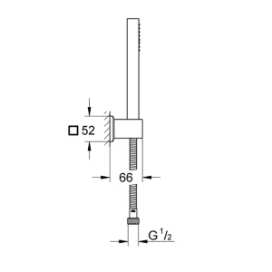 Set de dus cu porter Grohe Euphoria Cube crom lucios 1 tip de jet - Img 2