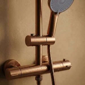 Set de duș fără pipă cu termostat Rea Lungo Copper Brush - Img 5