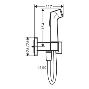 Set de dus igiena intima crom periat Hansgrohe S EcoSmart Bidette - Img 2