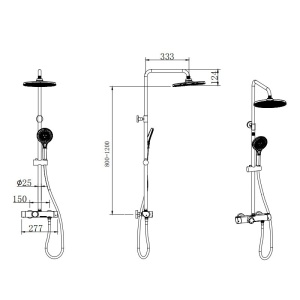 Set de dus incastrat PRO cu ecran LCD, Finisaj Auriu - Img 10