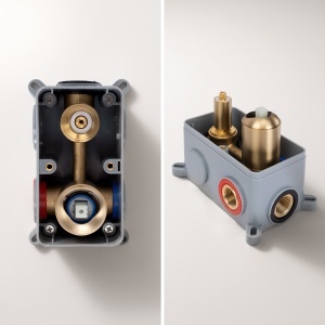 Set de dus incastrat Rea Como M2 auriu periat cu caseta box - Img 9