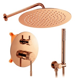 Set de dus incastrat Rea Venti cupru lucios cu box