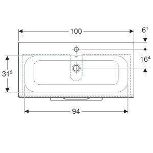 Set mobilier baie suspendat Geberit Selnova Square 100 x 48 cm cu lavoar si 2 sertare nuc american deschis - Img 2