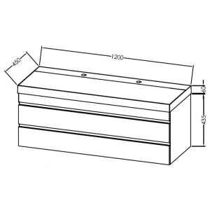 Set mobilier suspendat cu lavoar Kolpasan Naomi 120 cm natural wood - Img 4
