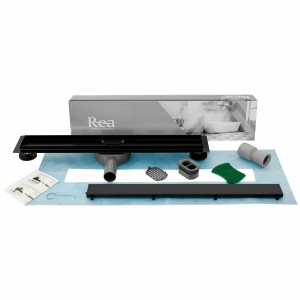 Set rigola pentru dus plus capac 100 cm Rea Neo Pro 2 in 1 negru - Img 3