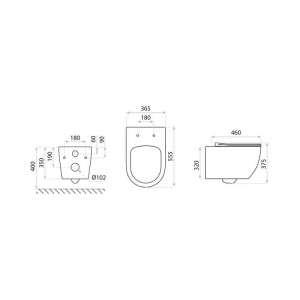 Set vas WC alb Spectrum Sierra Grande 2.0 Tornado Flush cu capac soft close si quick release alb - Img 3