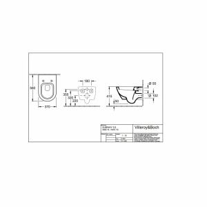 Set vas WC cu bideu suspendat Villeroy&Boch Subway 2.0 si capac slim soft close alb - Img 8