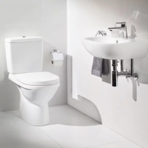 Set vas wc pe pardoseala Villeroy & Boch O.novo DirectFlush cu rezervor si capac soft close