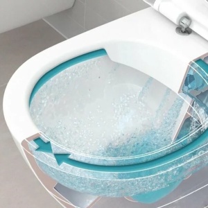 Set vas WC suspendat cu capac soft close Villeroy & Boch Architectura DirectFlush dreptunghiular alb - Img 3