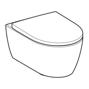 Set vas WC suspendat cu capac softclose Geberit iCon alb mat - Img 2