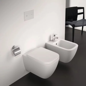 Set vas WC suspendat Ideal Standard I.life B alb cu bideu si capac slim softclose - Img 3