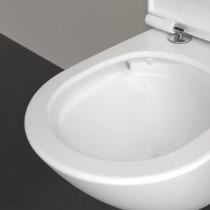 Set vas WC suspendat Villeroy & Boch Universo TwistFlush Rimless alb alpin cu capac soft close - Img 9