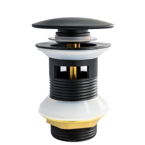 SIFON LAVOAR METALIC MIKE-BL + DOP CLICK-CLACK CU PREAPLIN NEGRU MAT - Img 2