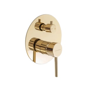 Sistem Complet De Dus PRO COSTA GOLD SET SLIM 30 + BOX, Montaj In Perete, Para Rotunda Tip Ploaie 30x30 Cm, 2 Functii De Curgere A Apei, Auriu - Img 5