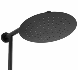 Sistem Complet De Dus REA ALDI, Montaj Pe Perete, Para Rotunda Tip Ploaie 25x25 Cm, 3 Functii De Curgere A Apei, Finisaj Negru Mat - Img 8