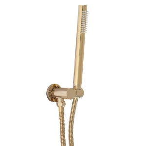 Sistem Complet De Dus REA LUNGO MILER GOLD + BOX, Montaj In Perete, Para Rotunda Tip Ploaie 30 x 30 Cm, 2 Functii De Curgere A Apei, Auriu - Img 3