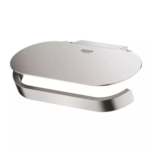 Suport hartie igienica cu aparatoare Grohe Selection crom periat Supersteel - Img 2