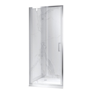 Usa de dus batanta din sticla securizata 6 mm cu rame cromate ZES-KZ18B-80, 80 x 195 cm - Img 7