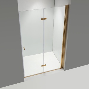 Usa de dus batanta SH01B auriu 90 x 195 cm sticla 6 mm - Img 2