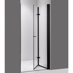 Usa de dus pliabila SH01A negru mat 80 x 195 cm sticla 6 mm - Img 19