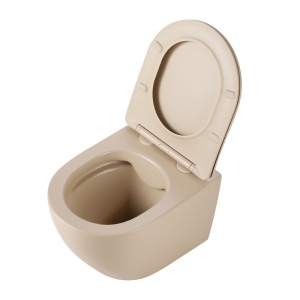 Vas de toaleta suspendat Mizu Cappuccino, rimless cu capac din duroplast cu softclose - Img 7