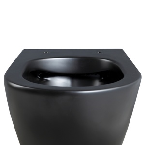Vas de WC suspendat Peak Black Matt, rimless cu capac softclose - Img 9