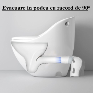 Vas WC New Santa Rimless, 69x46 cm, Rezervor Incorporat, Negru Mat, Power Colour, montaj podea, capac cu soft-close inclus - Img 7